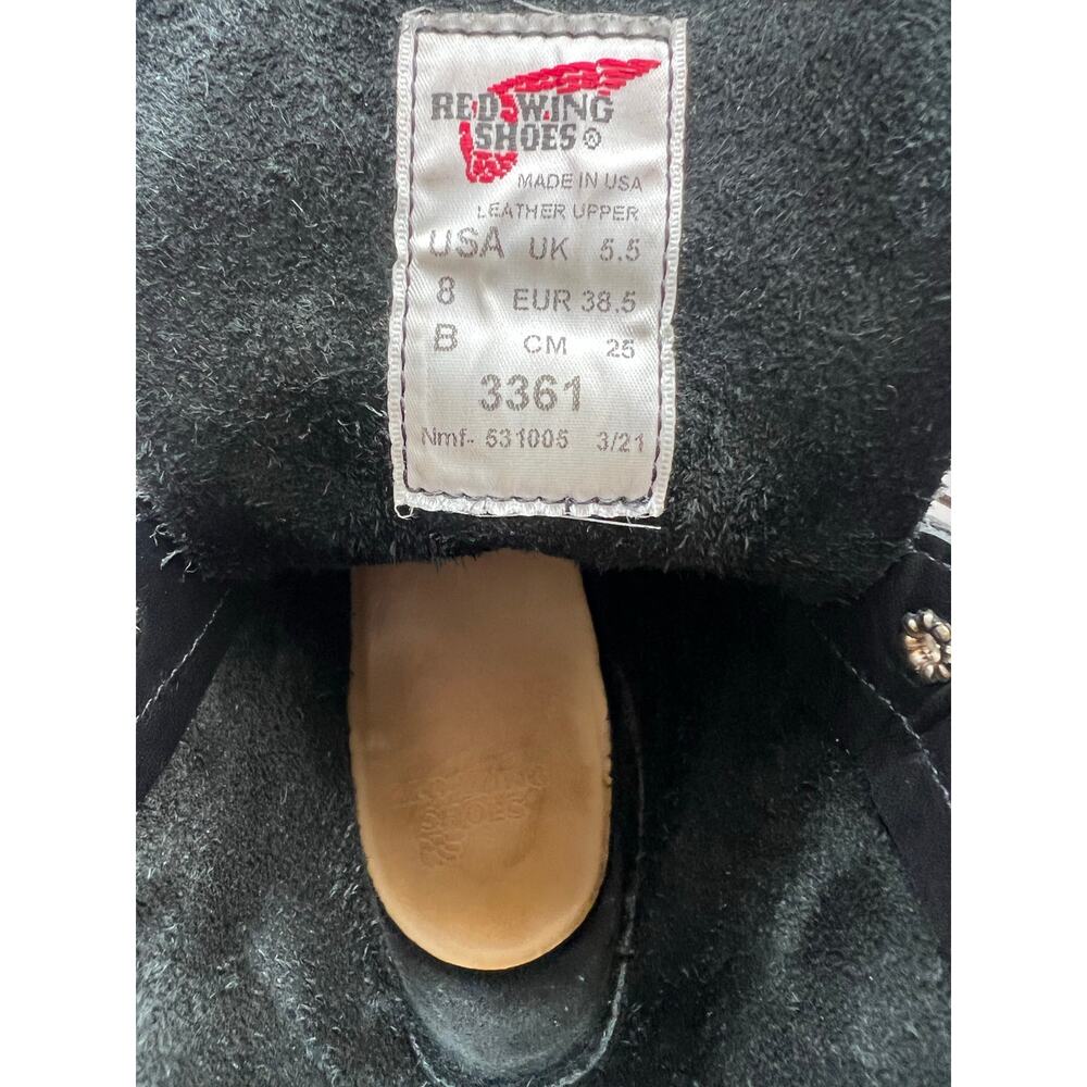 Red Wing Silversmith Boots - Black Leather - 3361 - Women’s 8B- LN Vibram Soles - Picture 4 of 9